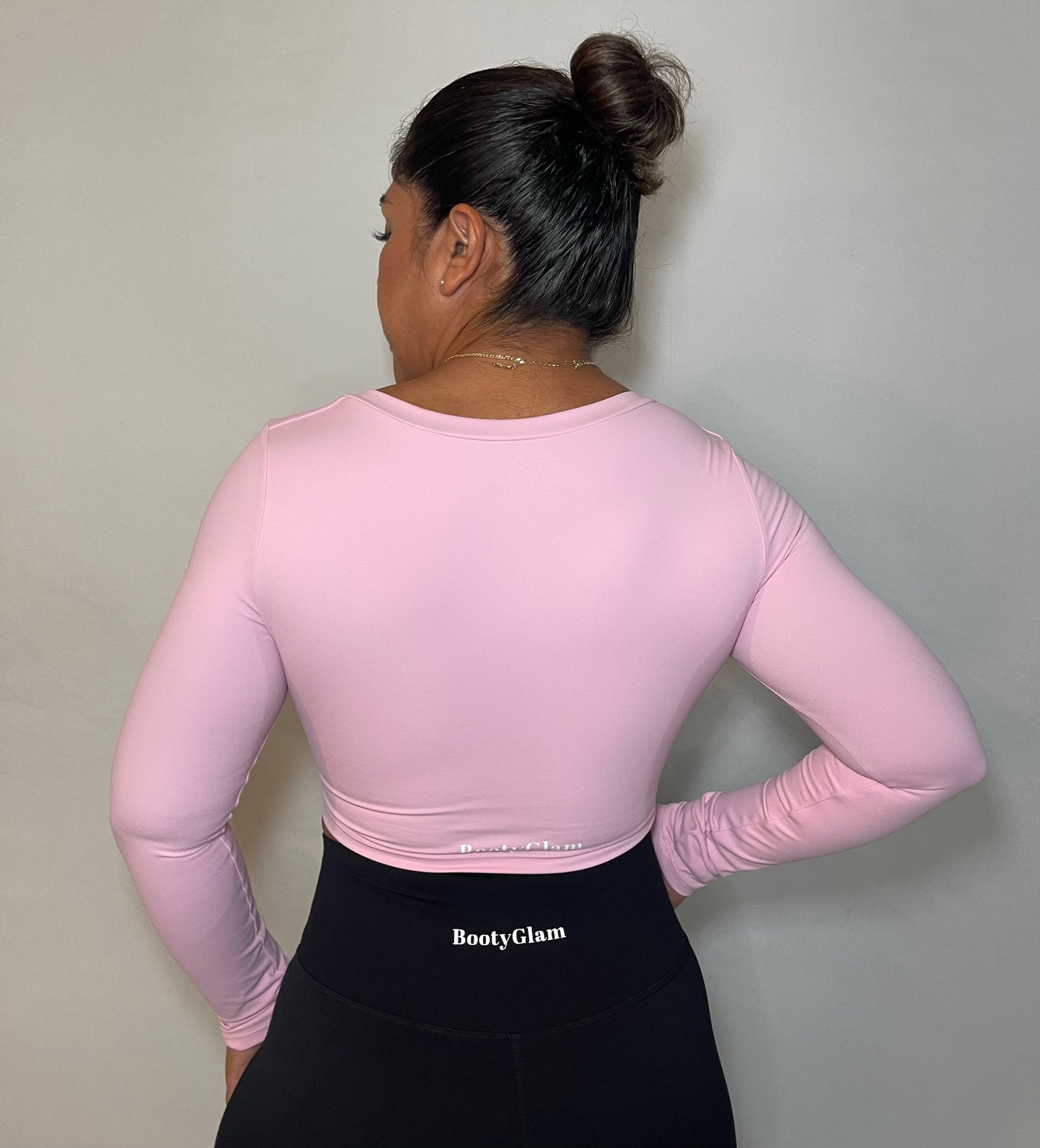 Crossover Long Sleeve Crop Top