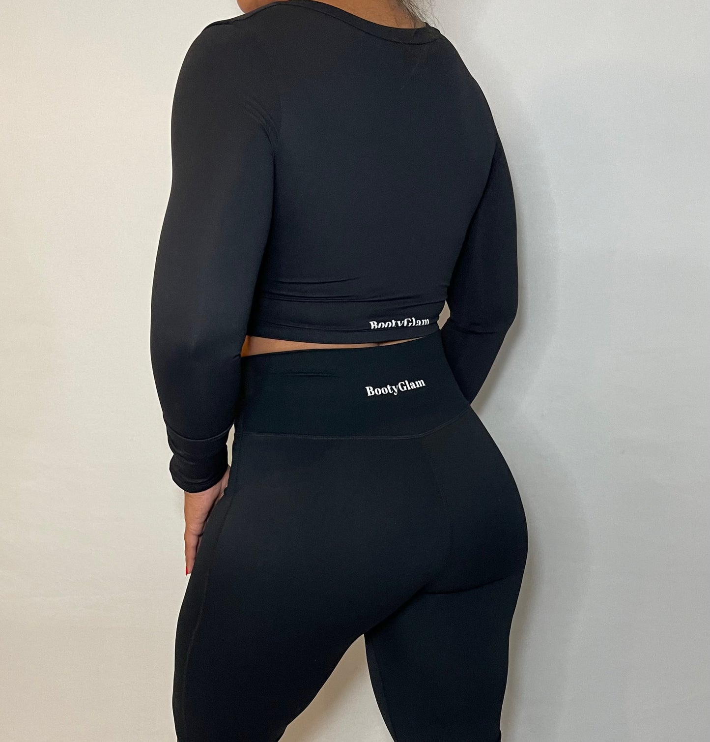 Crossover Long Sleeve Crop Top