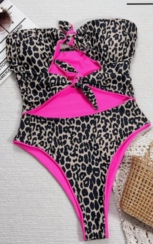 Cheetah One Piece Bathing Suit